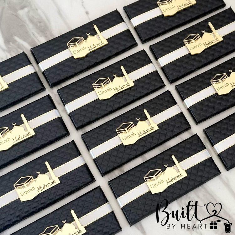 12x black & gold Umrah Mosque chocs