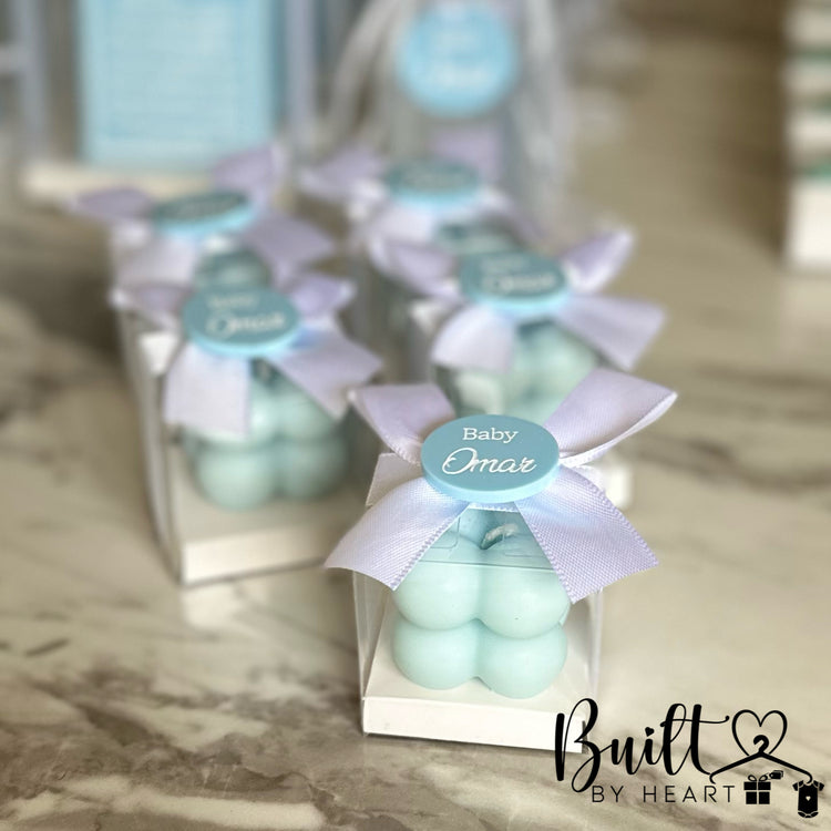 10x blue bubble candles