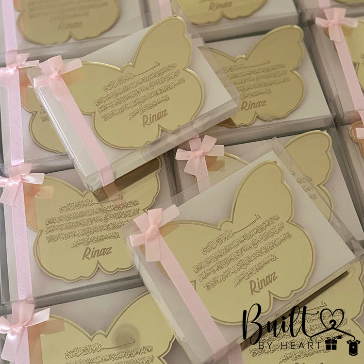 10x Butterfly Ayat Al Kursi Magent favours