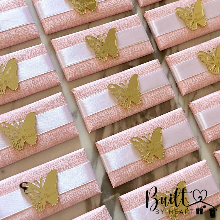 12x butterfly acrylic chocs