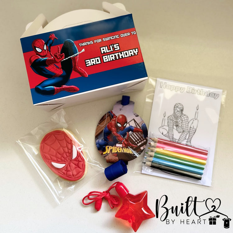 10x Spiderman Theme Party Box