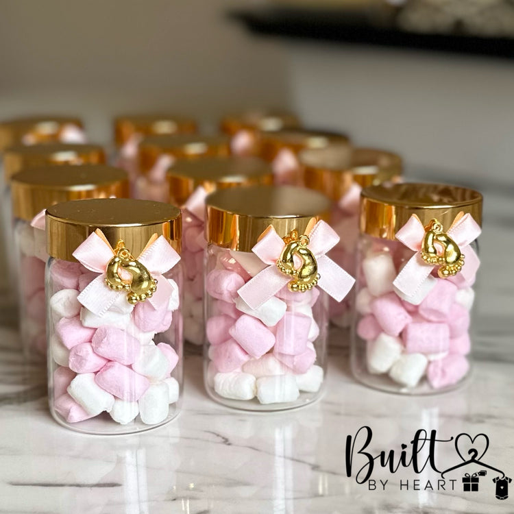 12x 70ml marshmallow glass bottles