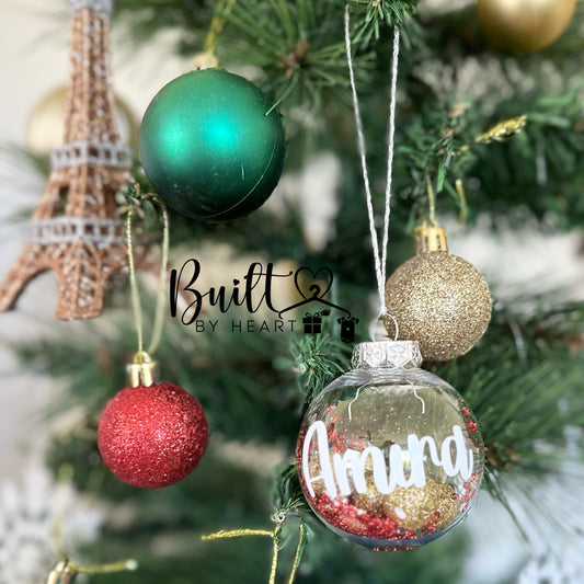 Personalised christmas baubles