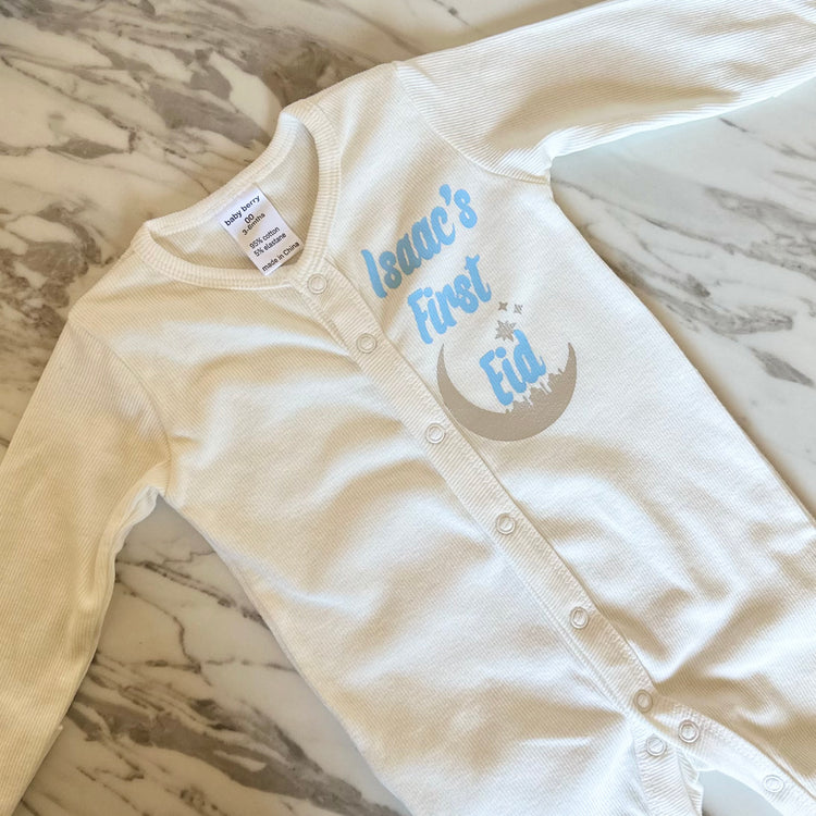 Long sleeve first eid onesie