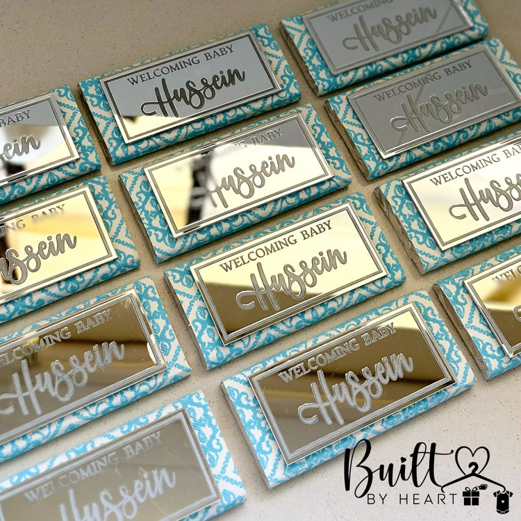 12x name plaque chocs