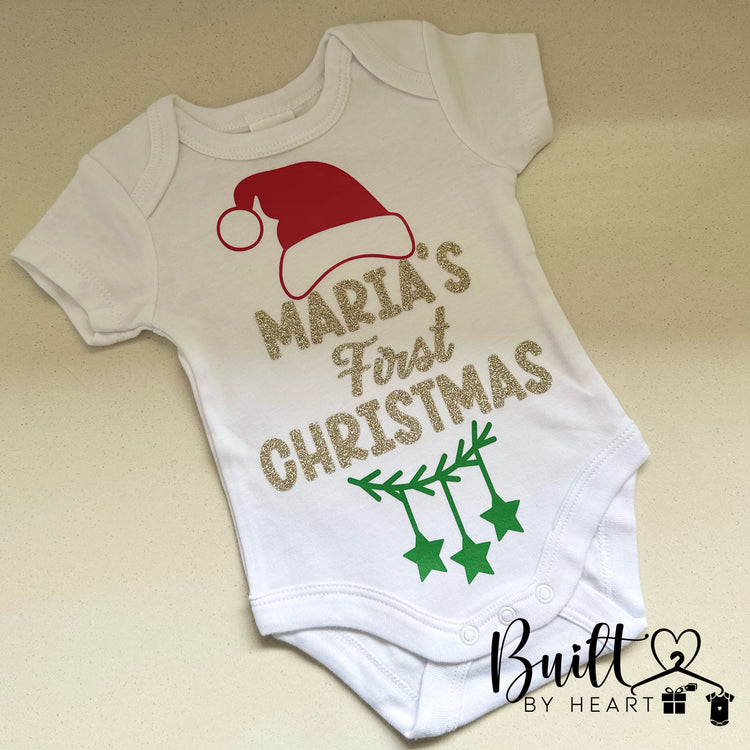 Personalised First Christmas Onesie