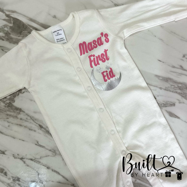 Long sleeve first eid onesie