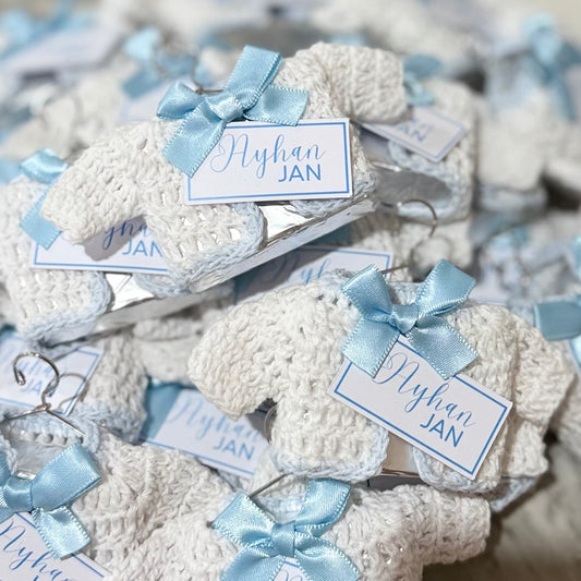 12x blue mini cardigan chocs