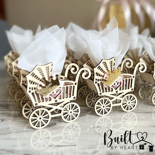 12x sugar almond pram favours