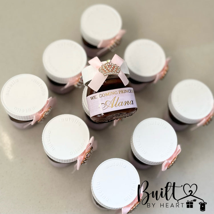 12x Personalised Princess Nutella Jars