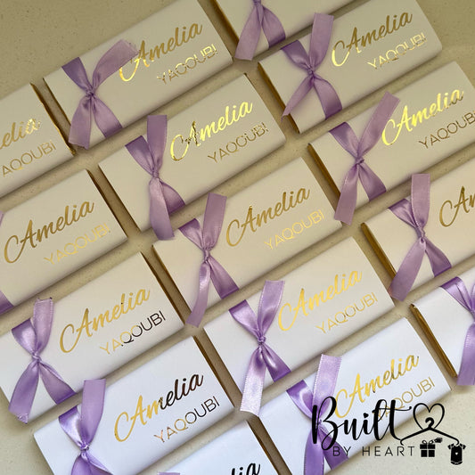 12x Personalised Foiled Wrap Chocolates