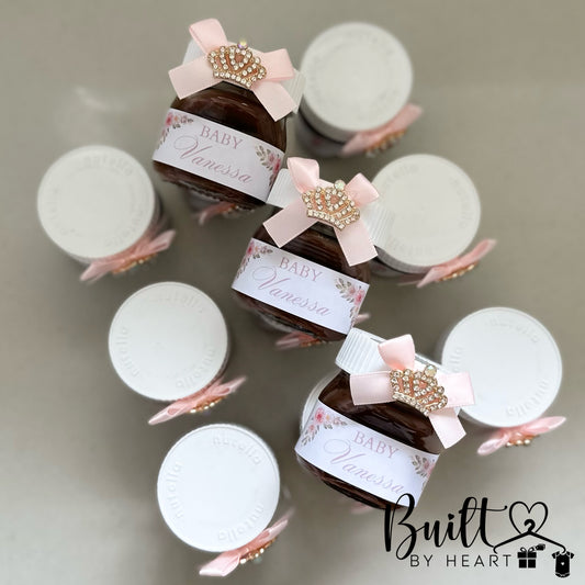 12x Personalised Princess Nutella Jars