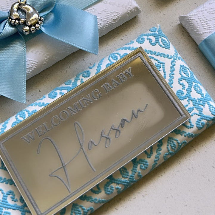 12x name plaque chocs