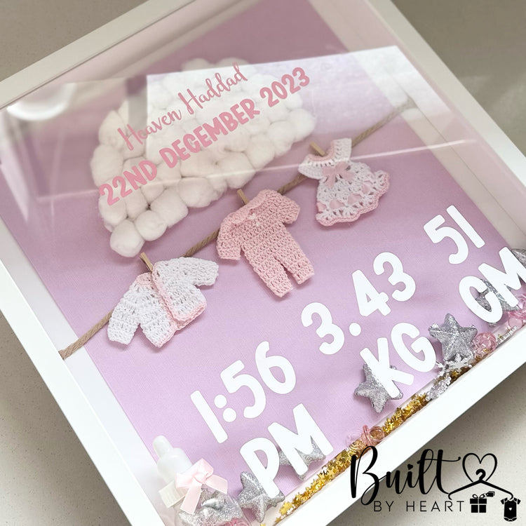 Baby Girl Keepsake 3D Frame