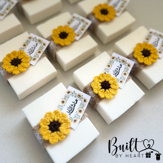 12x sunflower theme soap bars