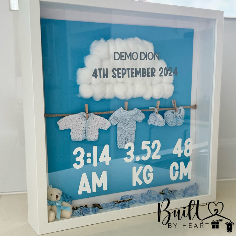 baby boy keepsake frame