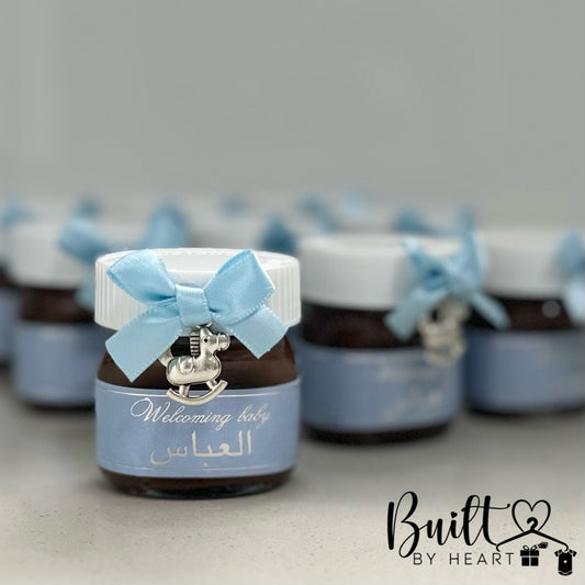 12x Personalised Pony Charm Nutella Jars