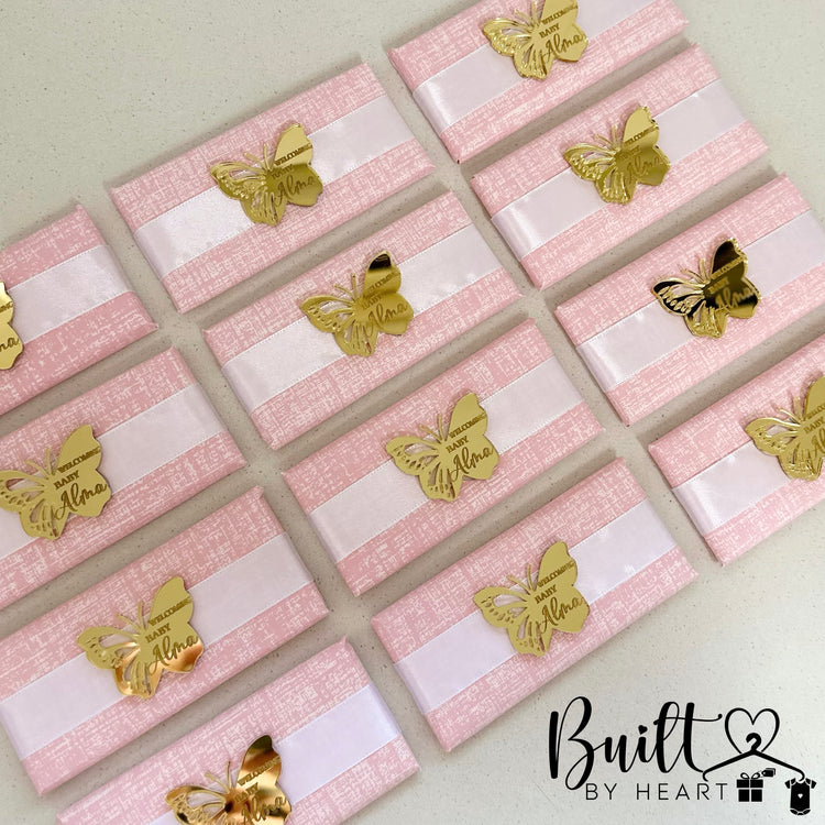 12x butterfly acrylic chocs