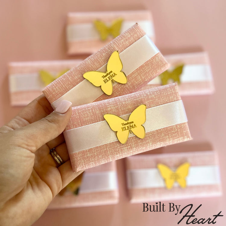 12x butterfly acrylic chocs