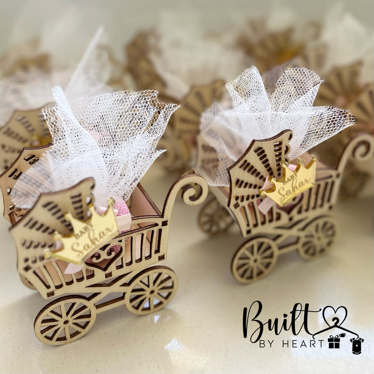 12x sugar almond pram favours