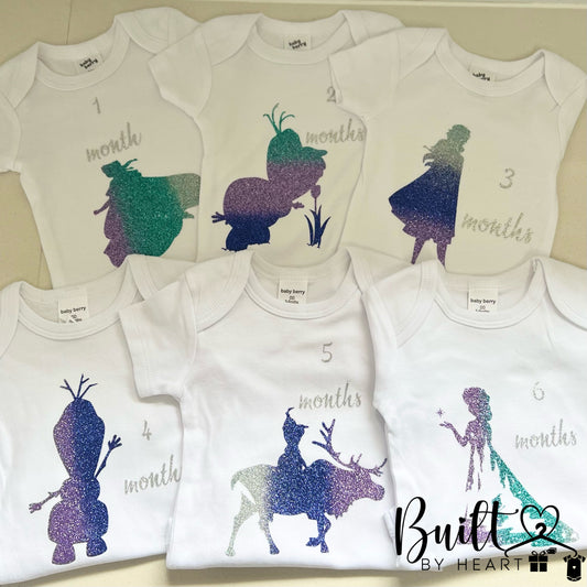 Frozen Milestone Onesie Set