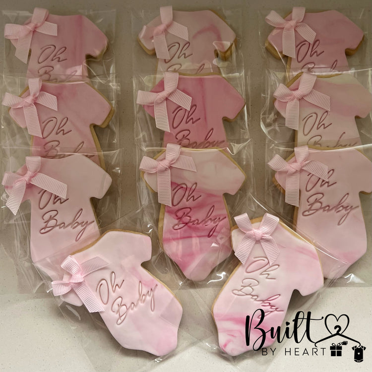 12x baby onesie cookies