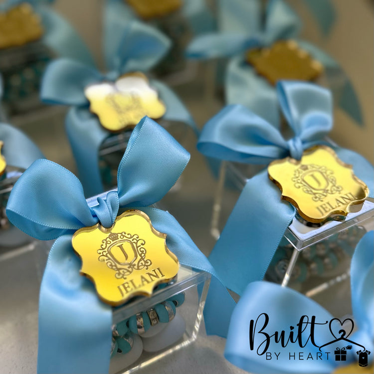 12x blue Masbaha & almond boxes