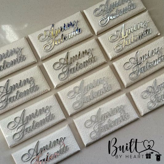 12x Personalised Wedding  Chocs