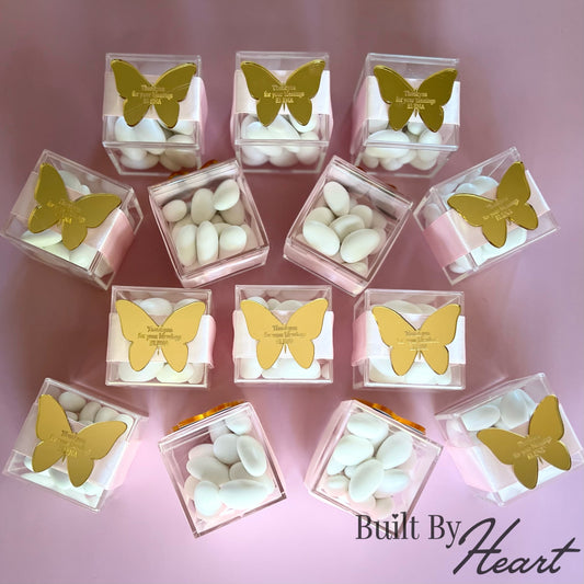 12x sugar almond acrylic boxes