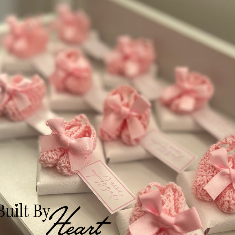 12x square pink boot chocs