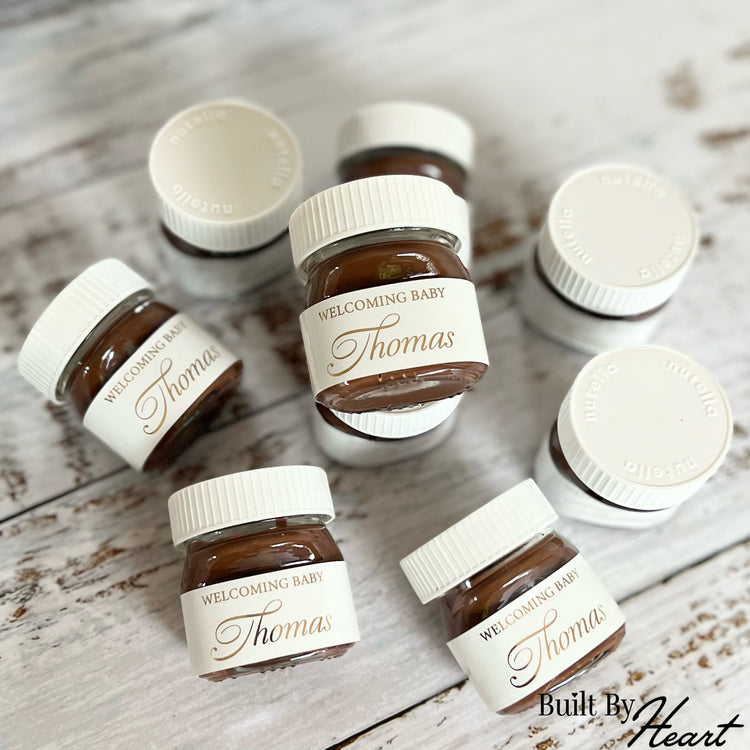 12 x Personalised Mini Nutella Jars