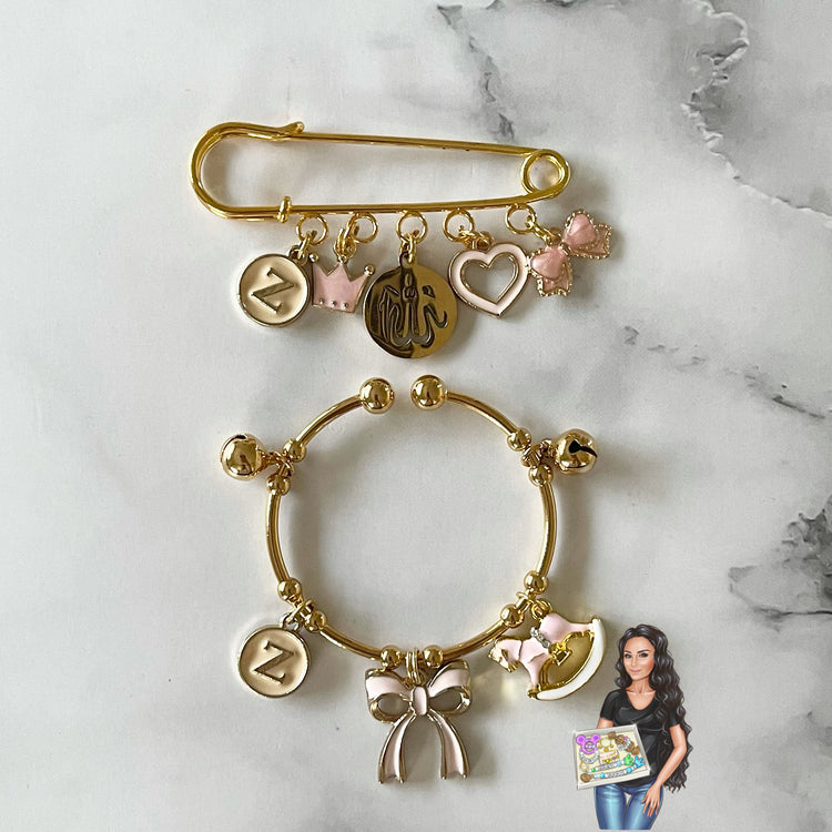 baby pin and bangle duo