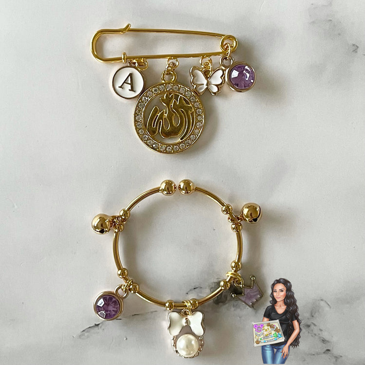 baby pin and bangle set