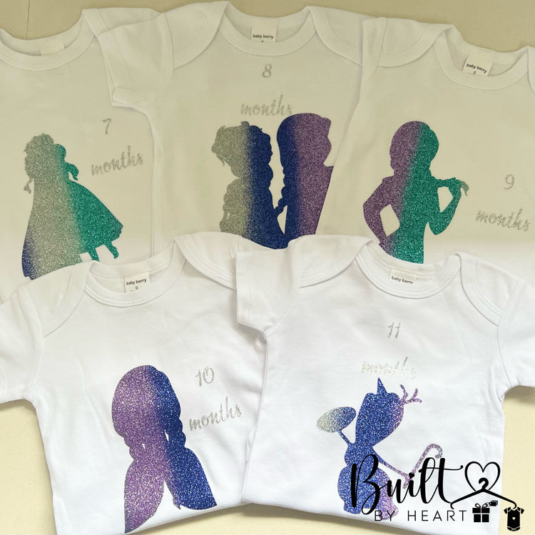 Frozen Milestone Onesie Set